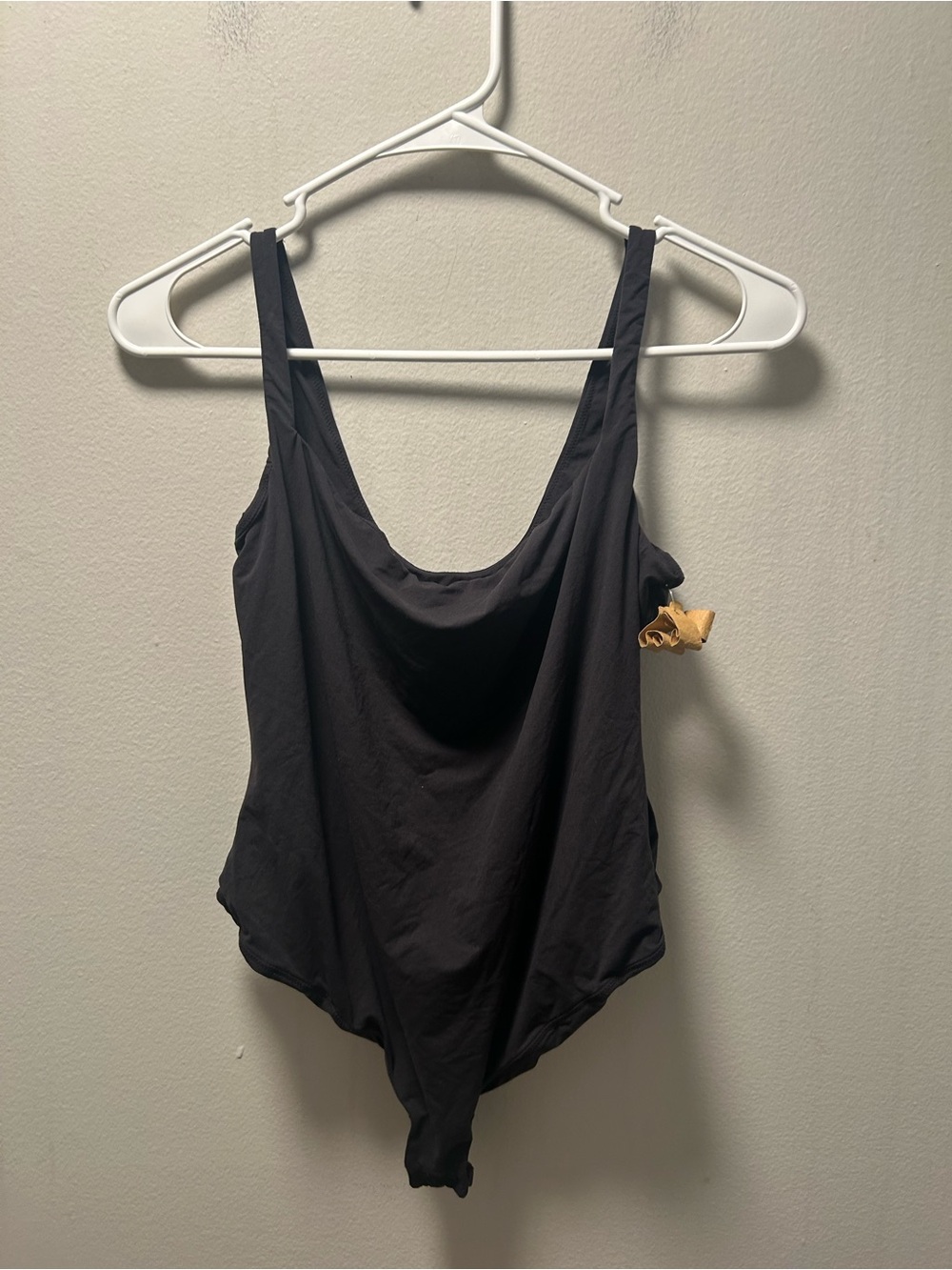 SKIMS Black Scoop Neck Bodysuit